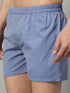 OWO THE LABEL Men’s Cotton Boxer Shorts – Comfortable and Casual in Blue
